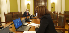 24. april 2020. Predsednica Gojković održala onlajn-sastanak sa potpredsednicima Narodne skupštine